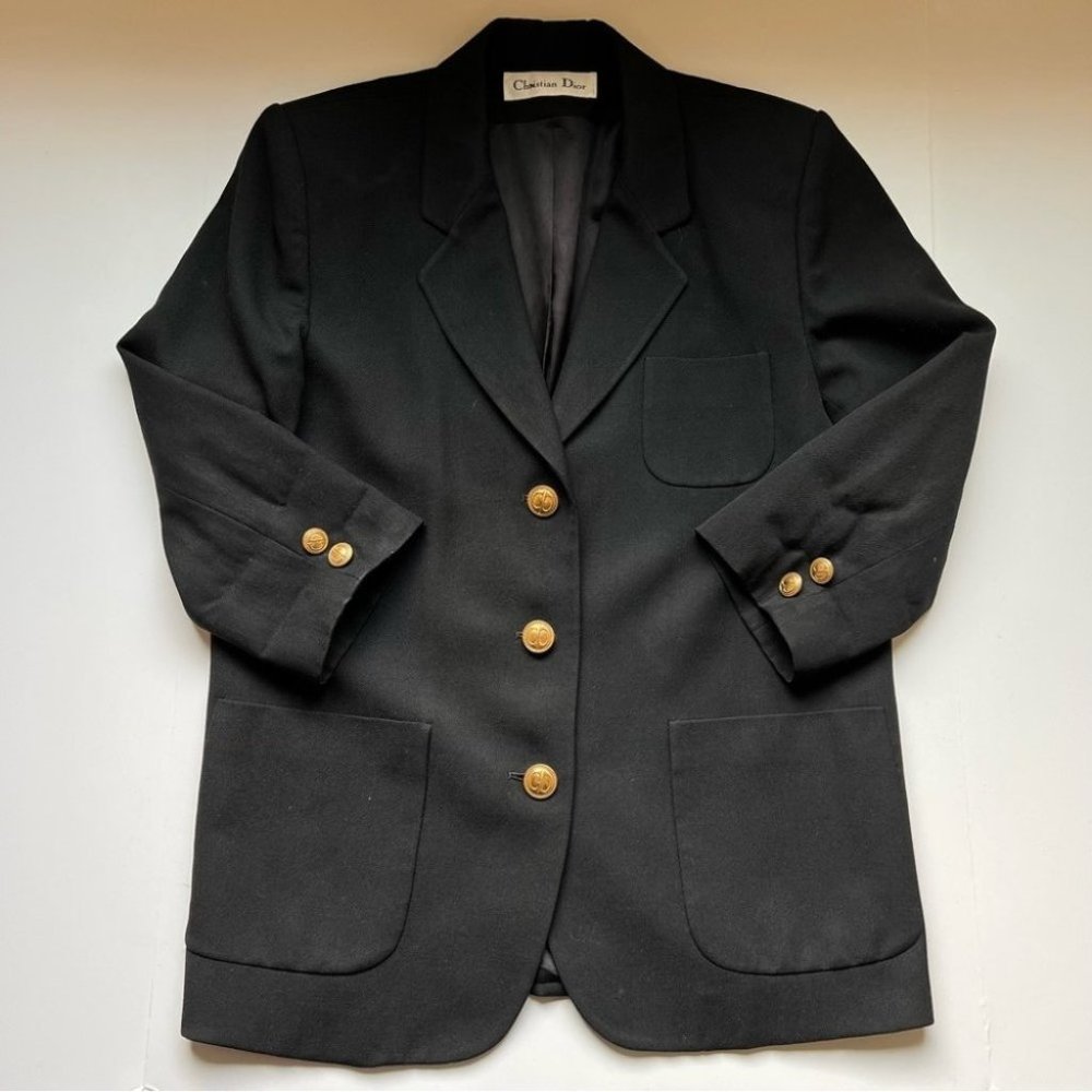 Christian Dior Black Blazer Jacket Size 8